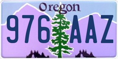 OR license plate 976AAZ