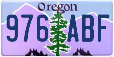 OR license plate 976ABF