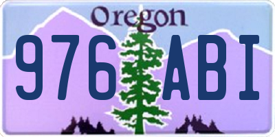 OR license plate 976ABI