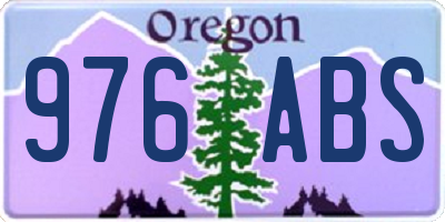 OR license plate 976ABS