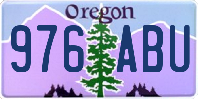 OR license plate 976ABU