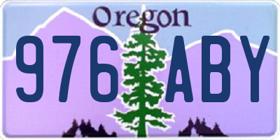 OR license plate 976ABY