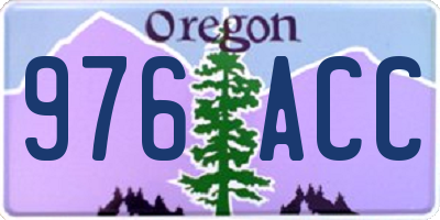 OR license plate 976ACC