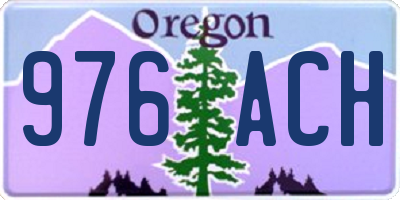 OR license plate 976ACH