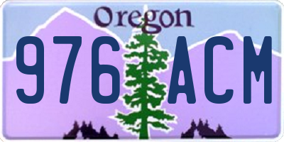 OR license plate 976ACM
