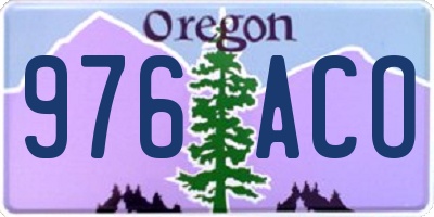 OR license plate 976ACO