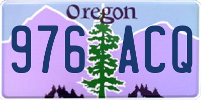 OR license plate 976ACQ