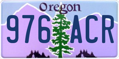 OR license plate 976ACR