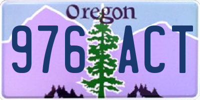 OR license plate 976ACT