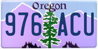 OR license plate 976ACU