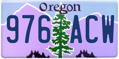 OR license plate 976ACW