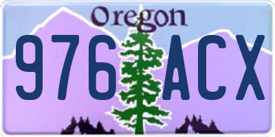 OR license plate 976ACX