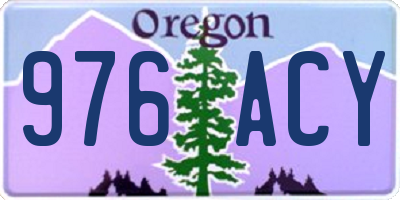OR license plate 976ACY