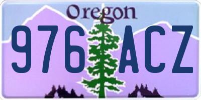 OR license plate 976ACZ