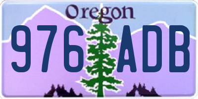 OR license plate 976ADB