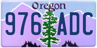 OR license plate 976ADC