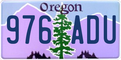 OR license plate 976ADU