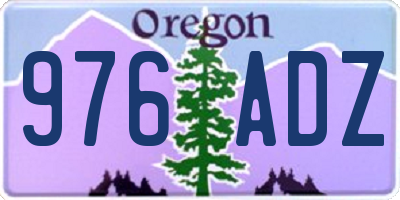 OR license plate 976ADZ