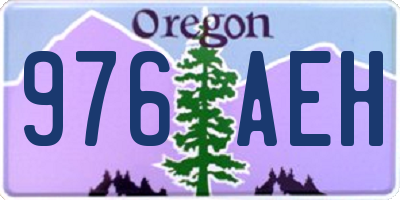 OR license plate 976AEH