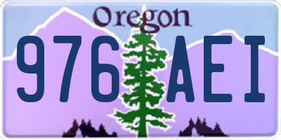 OR license plate 976AEI