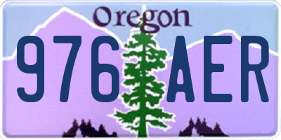 OR license plate 976AER