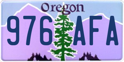 OR license plate 976AFA