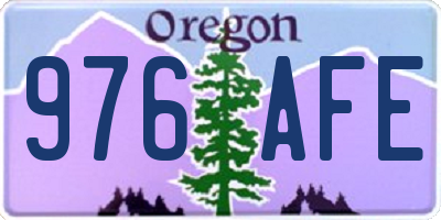 OR license plate 976AFE