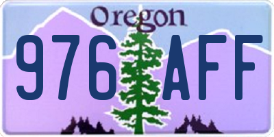 OR license plate 976AFF