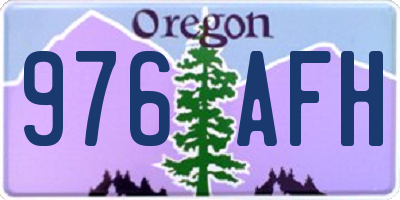 OR license plate 976AFH
