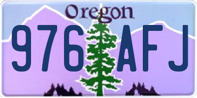 OR license plate 976AFJ