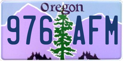 OR license plate 976AFM