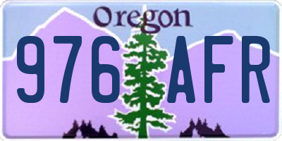 OR license plate 976AFR