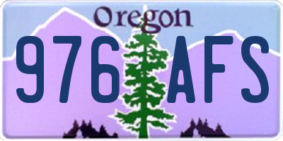 OR license plate 976AFS