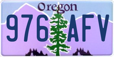 OR license plate 976AFV