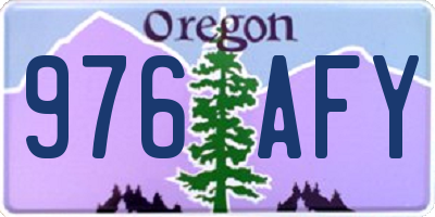 OR license plate 976AFY