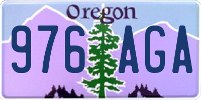 OR license plate 976AGA