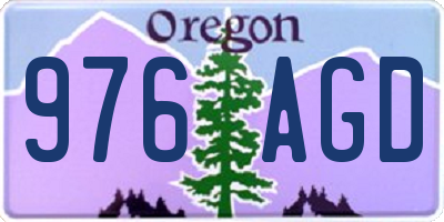 OR license plate 976AGD