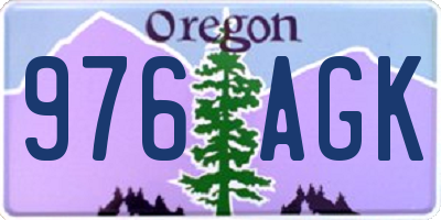 OR license plate 976AGK