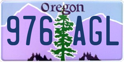 OR license plate 976AGL