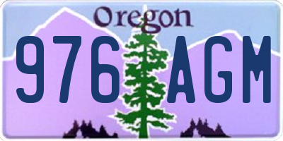 OR license plate 976AGM