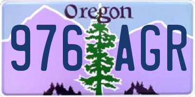 OR license plate 976AGR