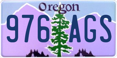 OR license plate 976AGS