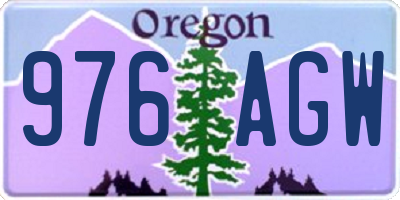 OR license plate 976AGW