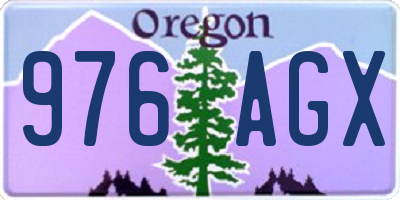 OR license plate 976AGX