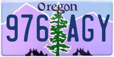 OR license plate 976AGY