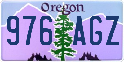 OR license plate 976AGZ