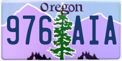 OR license plate 976AIA