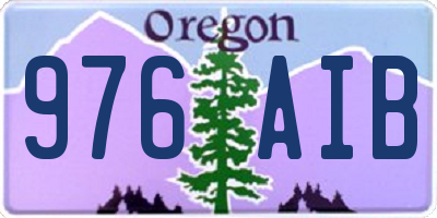 OR license plate 976AIB
