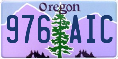 OR license plate 976AIC
