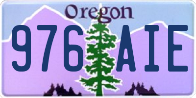OR license plate 976AIE